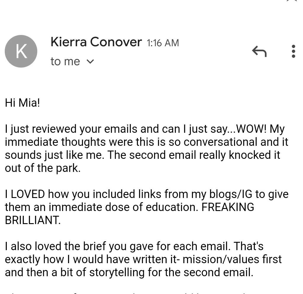 Kierra-Conover-copywriting-testimonial Copywriting Testimonial